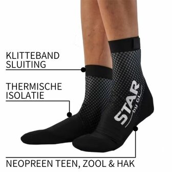 Sand Socks STAR by GL - Zwart - Beachsokken