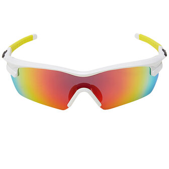 PowerPlay MS-048 Wit/Geel Beachvolleybal Zonnebril