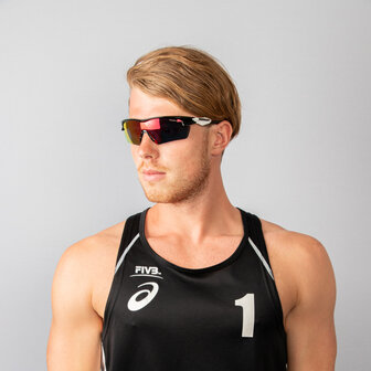 PowerPlay MS-048 Zwart/Wit Beachvolleybal Zonnebril