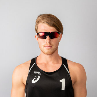 PowerPlay MS-048 Zwart/Wit Beachvolleybal Zonnebril