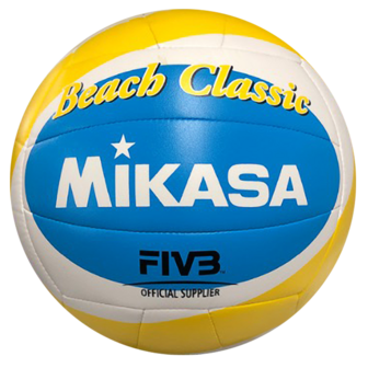Mikasa Beach Classic Retro Geel/Blauw/Wit Beachvolleybal