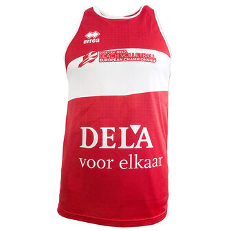 EK Beach Top Tank Top Heren rood/wit