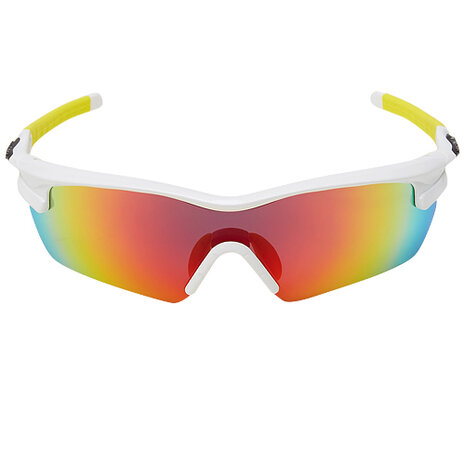 PowerPlay MS-048 Wit/Geel Beachvolleybal Zonnebril